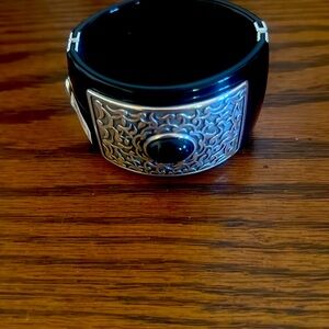 Brighton Black and Silver Ornate Bracelet